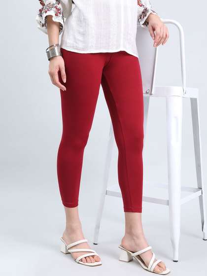 Go Colors Women
                        Solid Cotton Three-Fourth Length Leggings