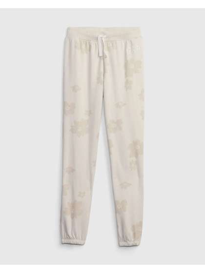 GAP Kids Floral
                      Printed Mid-Rise Skinny Fit Joggers