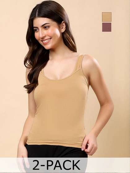 Floret Women Pack Of
                        2 U Neck Non Padded Camisoles