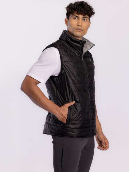 Decathlon CAPERLAN -
                        Men Stand Collar Solid Gilet Jacket