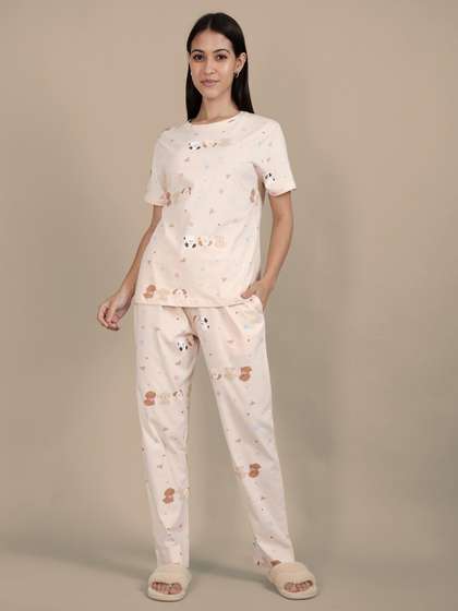 TWIN BIRDS Women
                          Printed Night suit