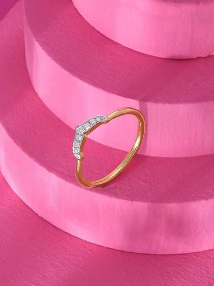 Mia By Tanishq Women
                        14 Kt Gold Arch Sparkle Ring With 1.14 Carat
                        Natural Diamond - 0.07g