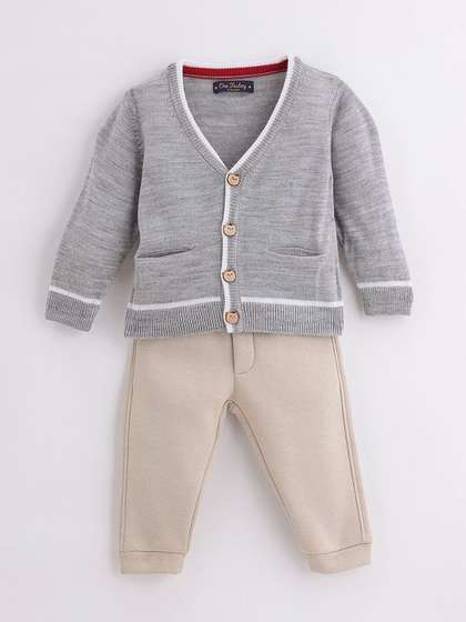 One Friday Boys Ribbed
                    Knit Cardigan V-Neck Long Sleeves Cozy Winter Wear
                    Sweater