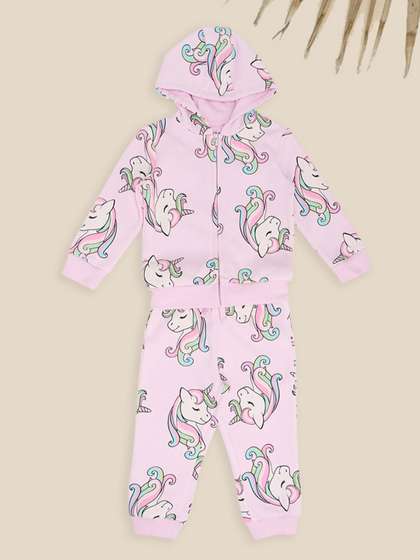 Pantaloons Baby Girls
                    Graphic Printed Long Sleeve Hooded Cotton
                    Sweatshirt