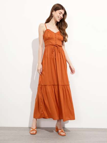 glitchez Smocked Empire Midi Dress