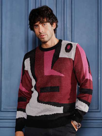 Campus Sutra Men
                        Colourblocked Pullover