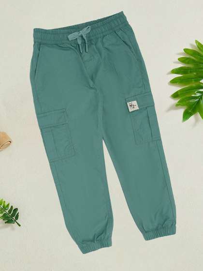 Pantaloons Junior Boys
                    Solid Drawstring Closure Cargos Jogger