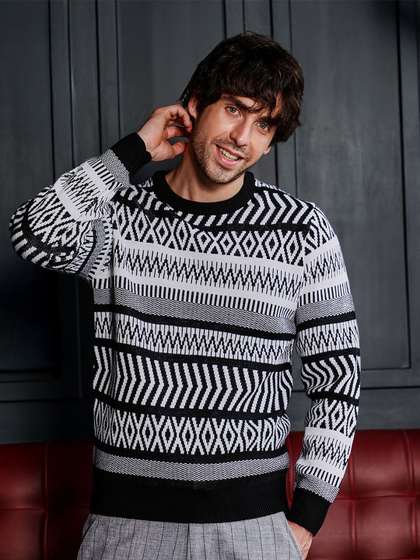 Campus Sutra Men
                        Self Design Pullover
