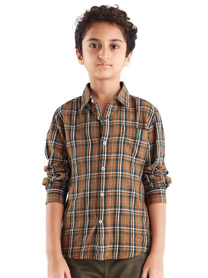 RARE ONES Boys Checked
                    Casual Shirt