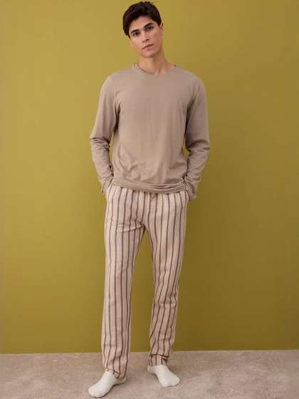 Trendyol Men Pure
                        Cotton T-shirt and Pyjamas Night suit