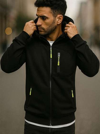 R.Code by The
                        Roadster Life Co. Men Hooded Sweatshirt