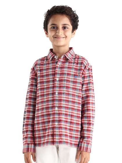 RARE ONES Boys Tartan
                      Checks Checked Casual Shirt