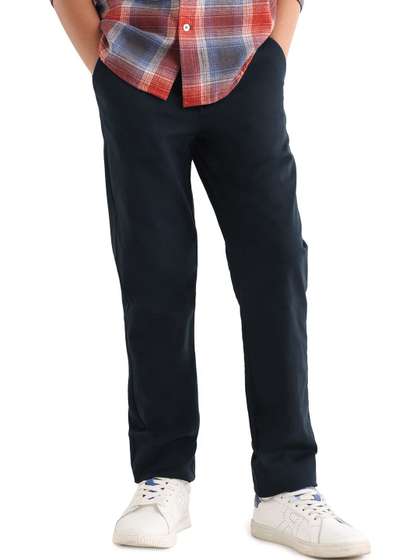 RARE ONES Boys Cotton
                    Regular Fit Trousers