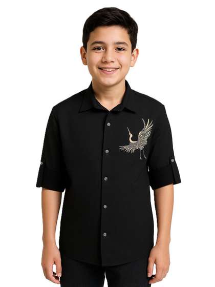 CHARCHIT Boys Comfort
                    Printed Casual Shirt