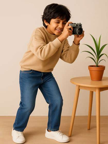 TALES & STORIES Boys
                    Blue Slim Fit Light Fade Denim Jeans