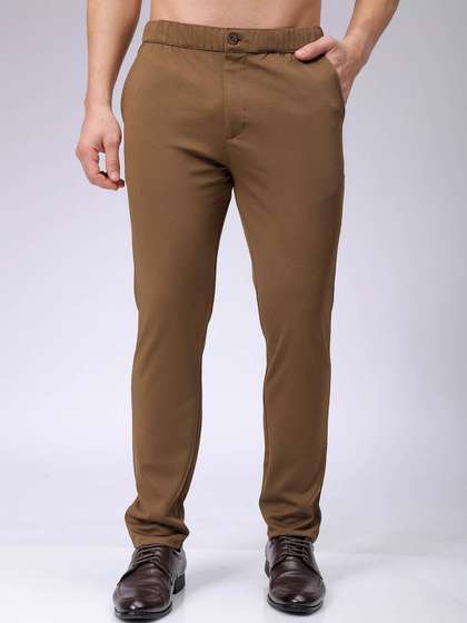 The Indian Garage
                        Co. X Luxe Men Textured Mid-Rise Slim Fit Formal
                        Trousers