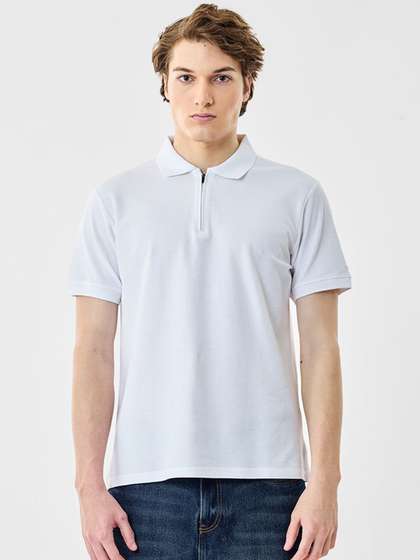 Snitch Men White Solid T-Shirt