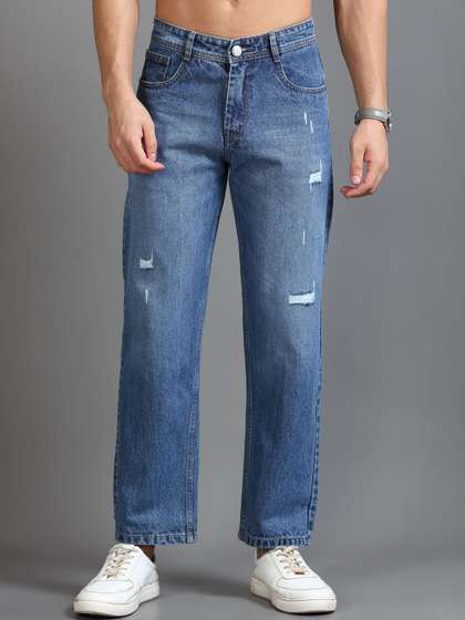 Kolor Fusion Men
                        Loose Mid-Rise Mildly Distressed Light Fade
                        Cotton Baggy Fit Jeans