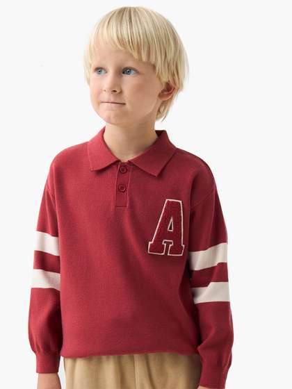 Juniors by Babyshop Boys
                    Embroidered Shirt Collar Pullover