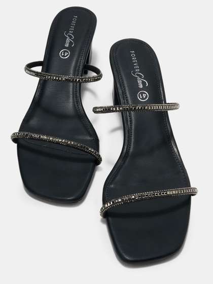 Forever Glam by
                        Pantaloons PU Ethnic Block Sandals