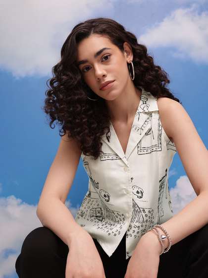 Conversational Print Vest Top