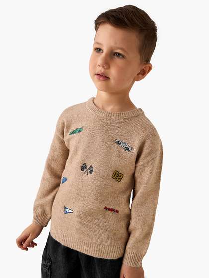 Juniors by Babyshop Boys
                    Embroidered Long Sleeves Round Neck Pullover