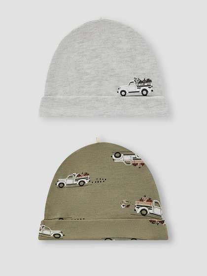 Juniors by Babyshop Boys
                    Pack Of 2 Printed Cotton Beanie