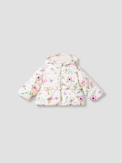 Juniors by Babyshop
                    Girls Floral Lightweight Puffer Jacket with
                    Embroidered