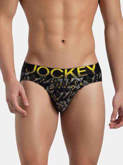 Jockey Super Combed
                        Cotton Stretch Printed Brief With Ultrasoft
                        Waistband-FP22