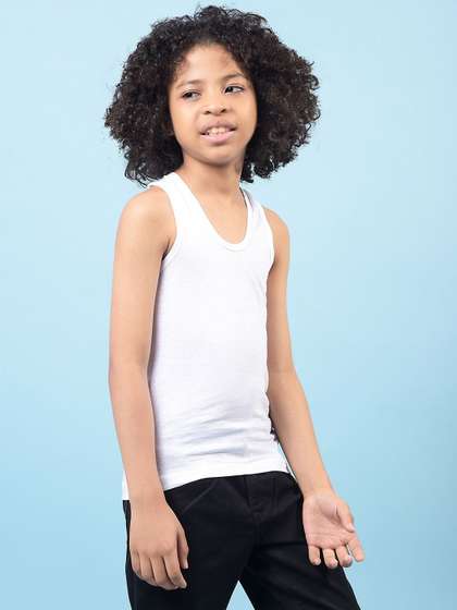 RKG Boys Pack Of 5
                      Solid Scoop Neck Basic Vests