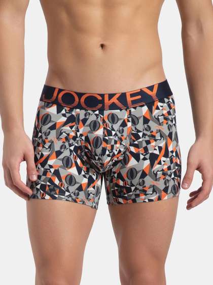 Jockey Printed Super
                        Combed Cotton Elastane Stretch Trunk With
                        Ultrasoft Waistband - FP23