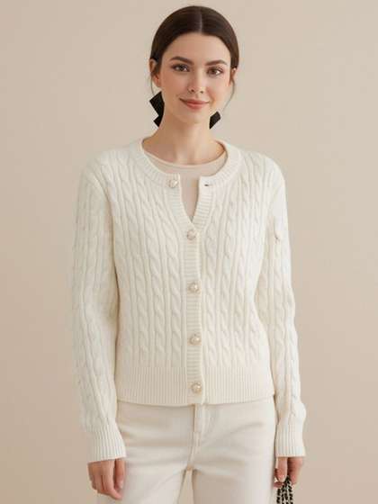 HERE&NOW Women
                        Cable Knit Cardigan
