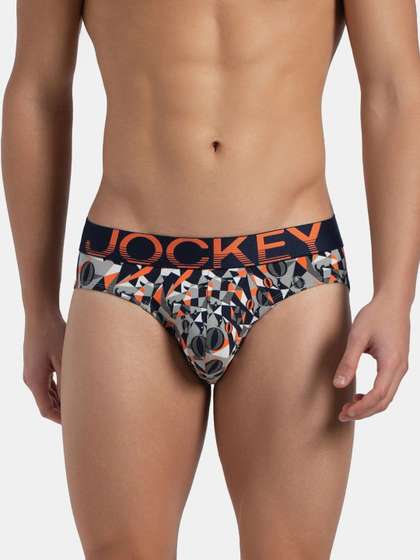 Jockey Super Combed
                        Cotton Elastane Stretch Printed Brief with
                        Ultrasoft Waistband - FP22