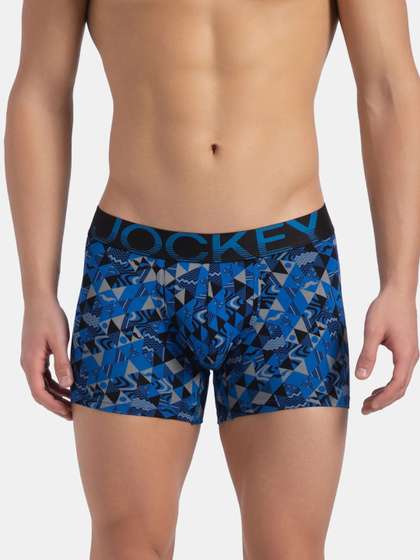 Jockey Printed Super
                        Combed Cotton Elastane Stretch Trunk With
                        Ultrasoft Waistband - FP23