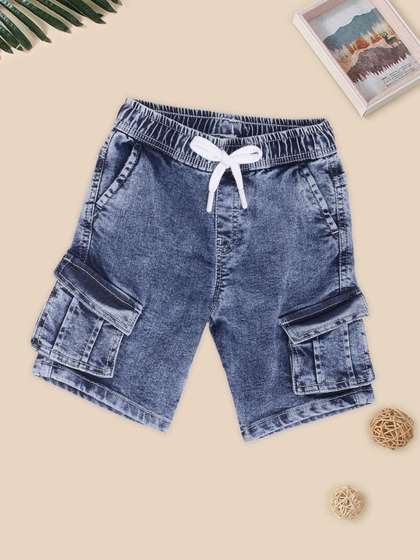 Pantaloons Junior Boys
                    Regular Fit Mis-Rise Pure Cotton Shorts