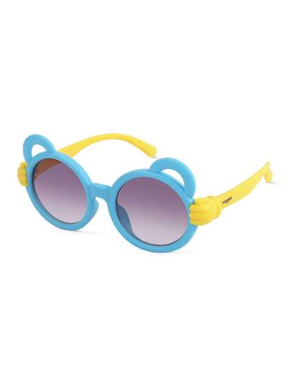 Woggles Sunbuddies Kids
                    Full Rim Lens & Blue Round Sunglasses with UV
                    Protected Lens