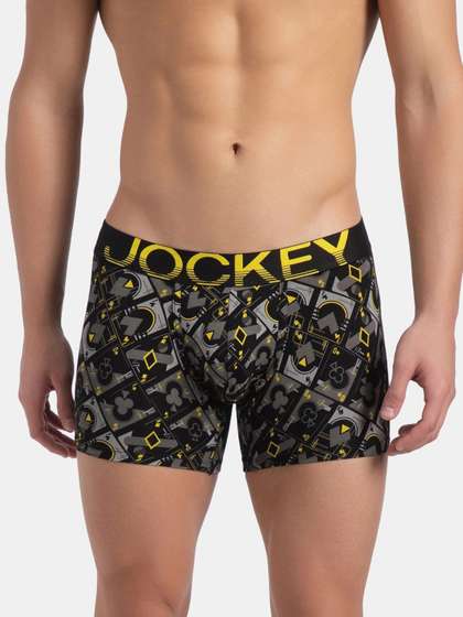 Jockey Printed Super
                        Combed Cotton Elastane Stretch Trunk With
                        Ultrasoft Waistband - FP23