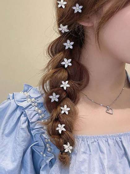 Ziory Girls Set Of 10
                    Floral Designed Hair Clips