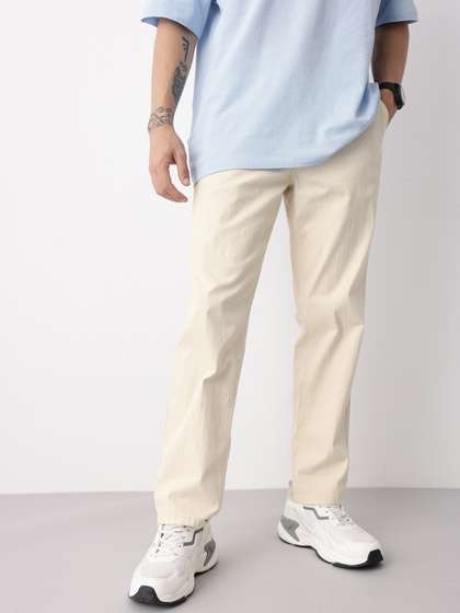 Mast & Harbour
                        Men Relaxed Fit Casual Trousers