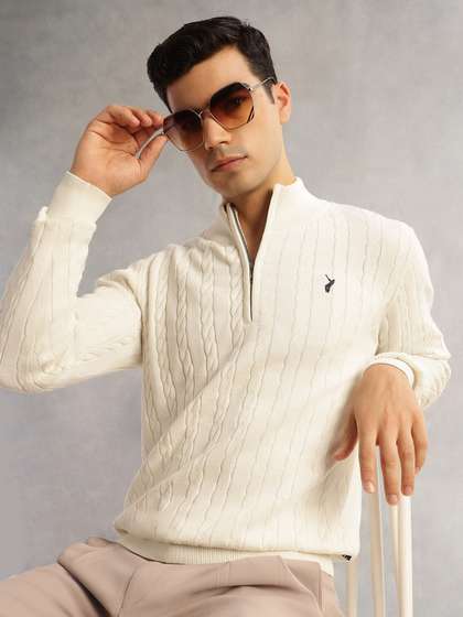 Thomas Scott Men
                        Pure Cotton Embroidered Cable Knit Pullover
                        Sweaters
