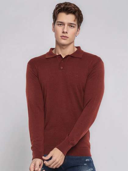 98 Degree North
                          Men Shirt Collar Woollen Pullover