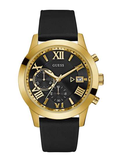 GUESS Round 45mm Black
                    Dial Analog Men Watch - U0669G4M