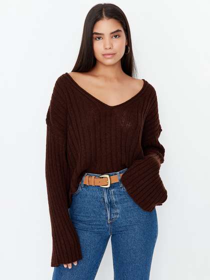 Trendyol Ribbed
                        Woollen Sweater