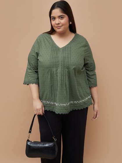 Nexus by Lifestyle
                        Plus Size Women Embroidery Cotton Top