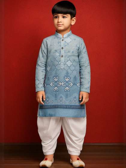 HUMAN CHOICE Boys
                      Ethnic Motifs Printed Regular Kurta with Dhoti
                      Pants