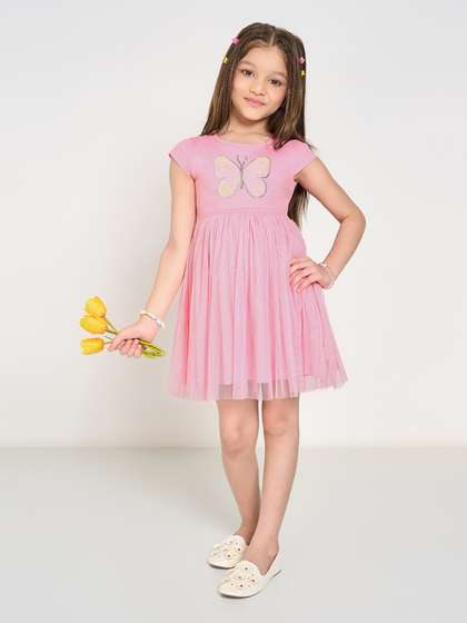 Pantaloons Junior Girls
                    Embellished Cotton Fit & Flare Dress