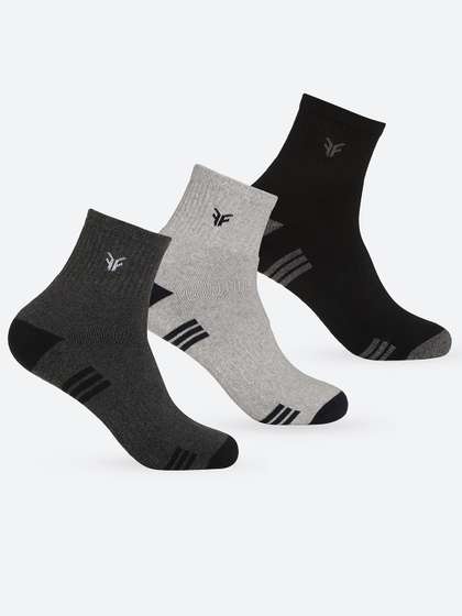 FOOTONS Men Pack Of 3
                    Cotton Above Ankle Socks