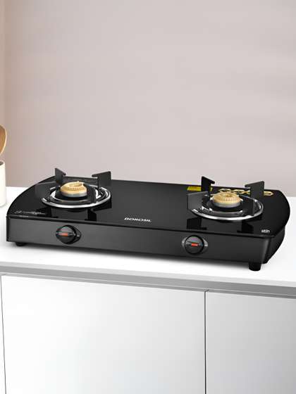 BOROSIL Prima Black 2 Burners Manual Gas Stove
