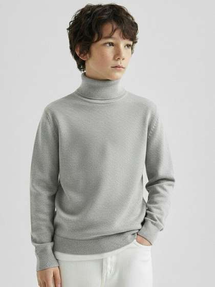 CLOTHIFY Boys High Neck
                    Long Sleeve Winter Pullover Sweater