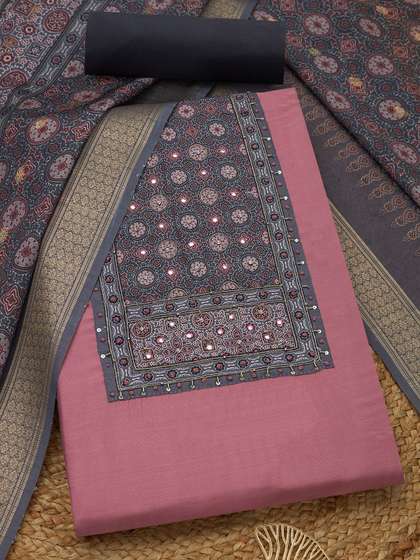 Soch Embroidered
                        Pure Cotton Unstitched Dress Material